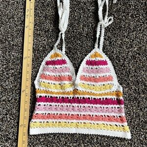 Forever 21 Multicolor Crochet Top